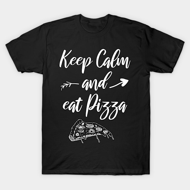 keep calm and eat pizza T-Shirt by bisho2412